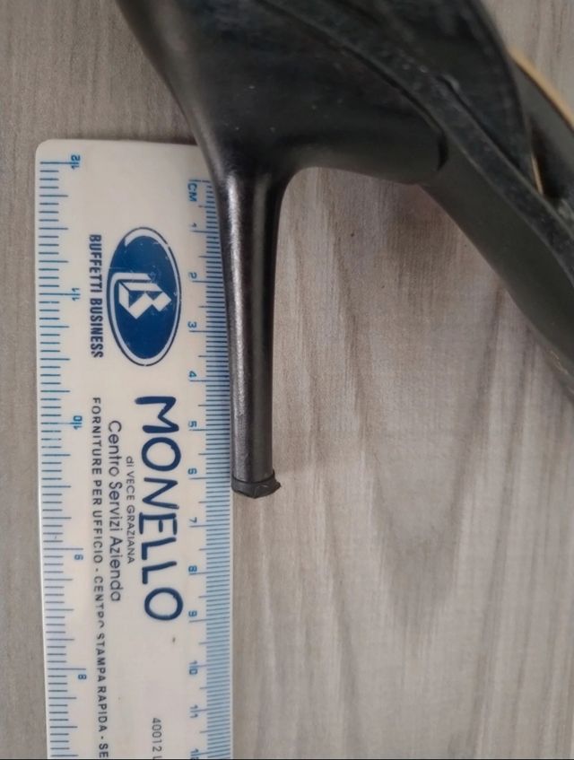 Sandalini neri tacco sottile 37