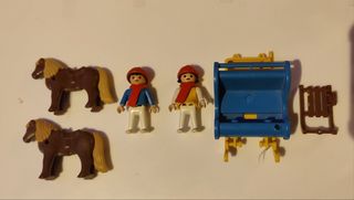 Playmobil trineo, ponis , niños