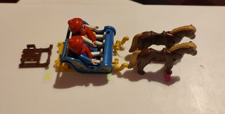 Playmobil trineo, ponis , niños