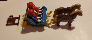 Playmobil trineo, ponis , niños