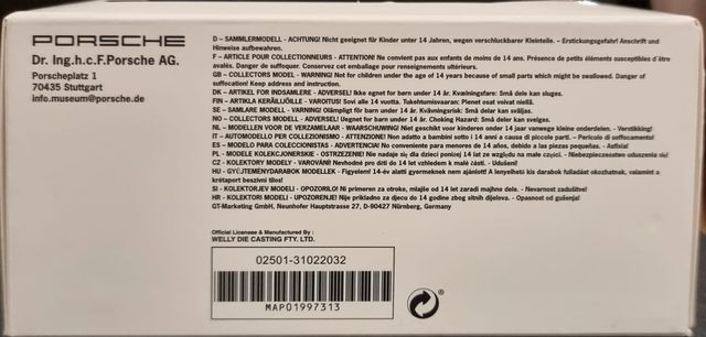 Modellino Porsche 911 Carrera RS - Porsche S.p.a.