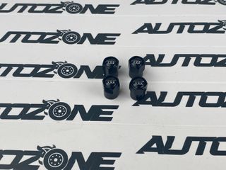 Tapones Audi negros metálicos para válvula rueda