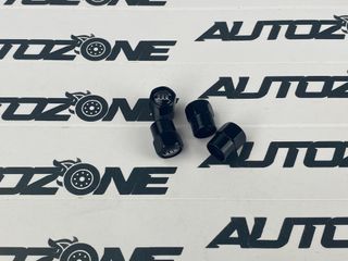 Tapones Audi negros metálicos para válvula rueda
