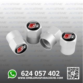 Tapones Audi S Line grises metálicos para válvula
