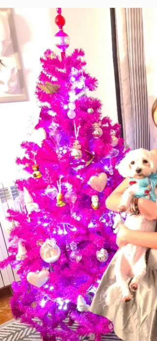 Árbol de Navidad fucsia
