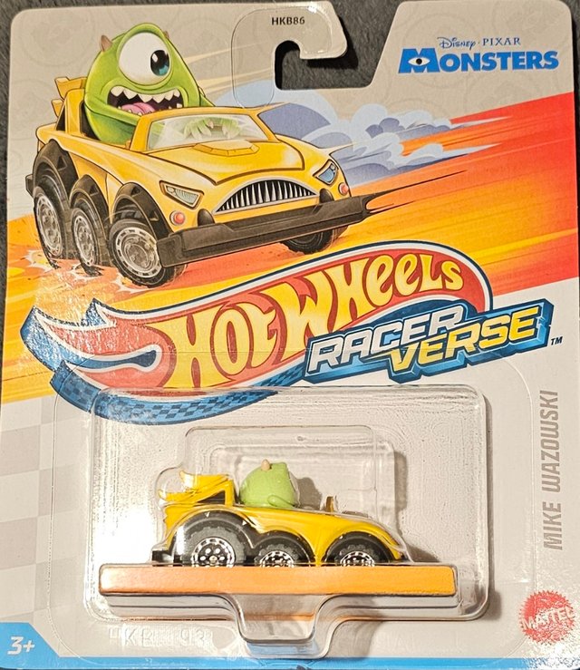 Racerverse Tekli Model Araba - Figürlü Yarış Arabası - Pixar Mike Wazowski 7 Cm P Toyfest6938