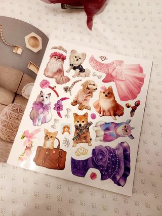 Crías de animales libros de pegatinas.