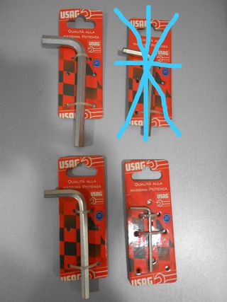 brugola USAG 280 chiave maschio esagonale piegata