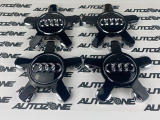 Emblema Audi negros 135 mm para centro de llantas