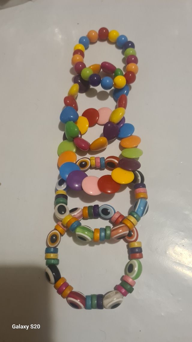 5 braccialetti multicolor