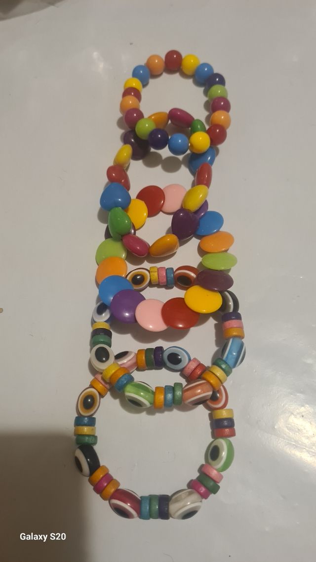 5 braccialetti multicolor