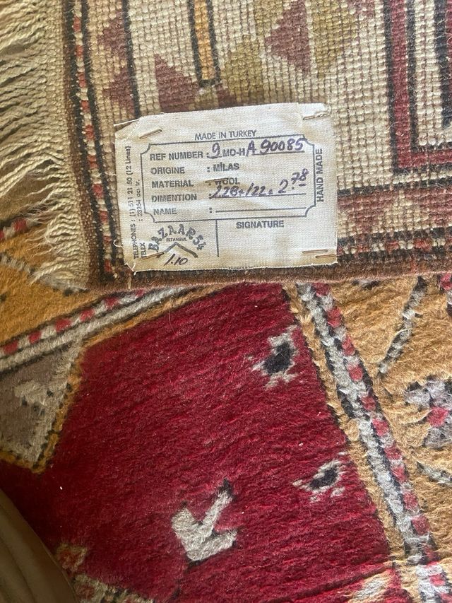 Alfombra turca tejida a mano