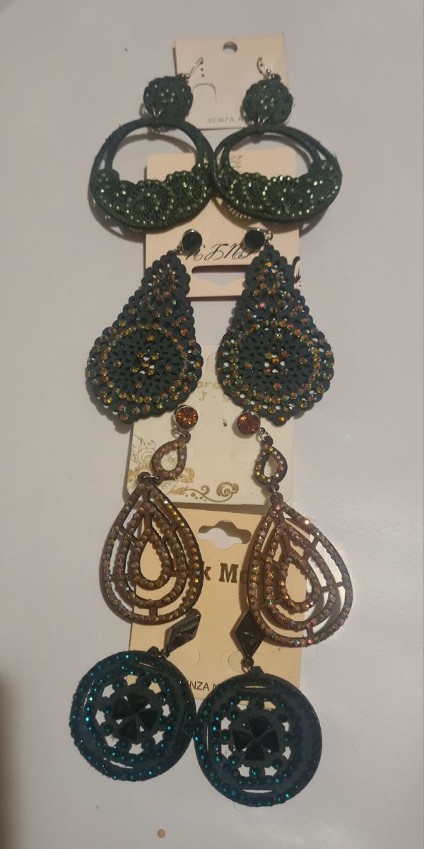 4 paia orecchini stile boho