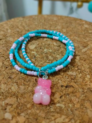 Pulsera Oso Gominola Rosa