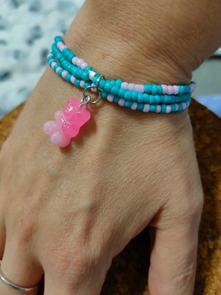 Pulsera Oso Gominola Rosa