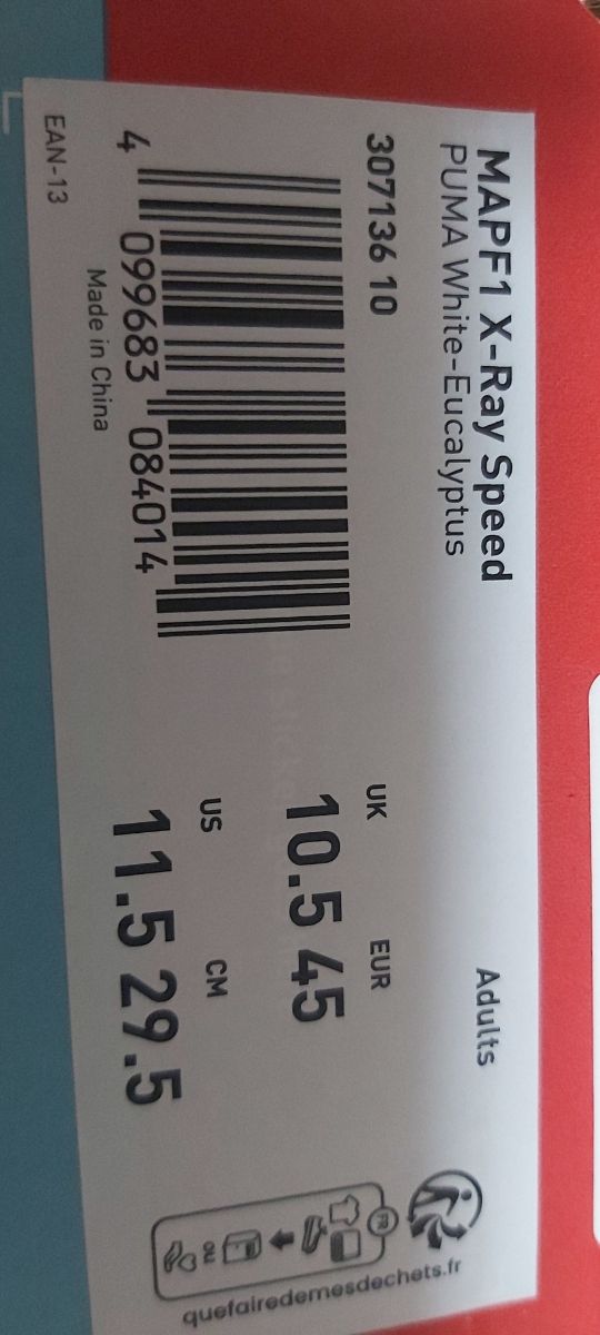 zapatillas PUMA MAPF1 X-RAY SPEED TALLA 45