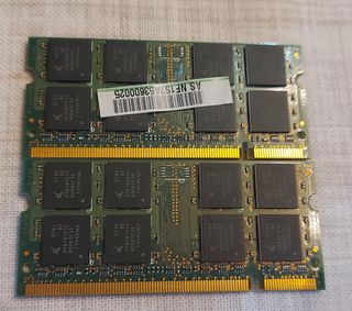 Memorias 1gb sodimm pc2-5300s