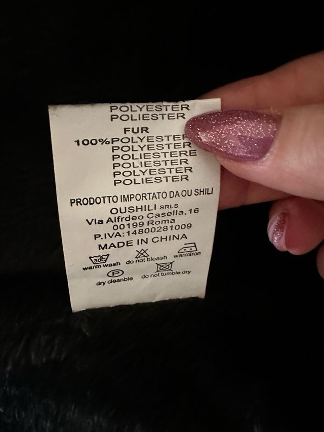 Casaco pele e pelo sintético