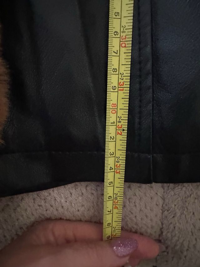 Casaco pele e pelo sintético