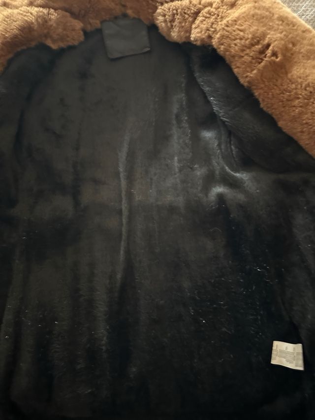 Casaco pele e pelo sintético