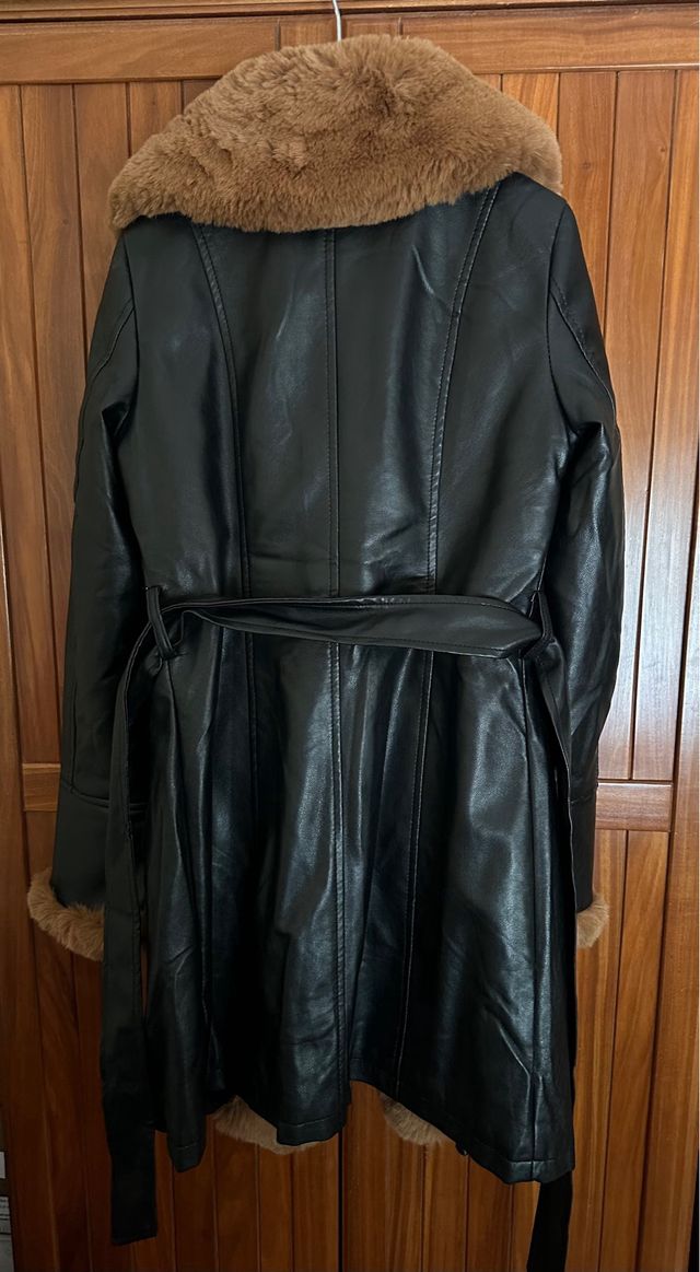 Casaco pele e pelo sintético