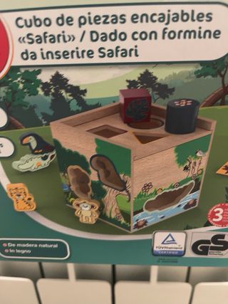 Cubo dadi in legno