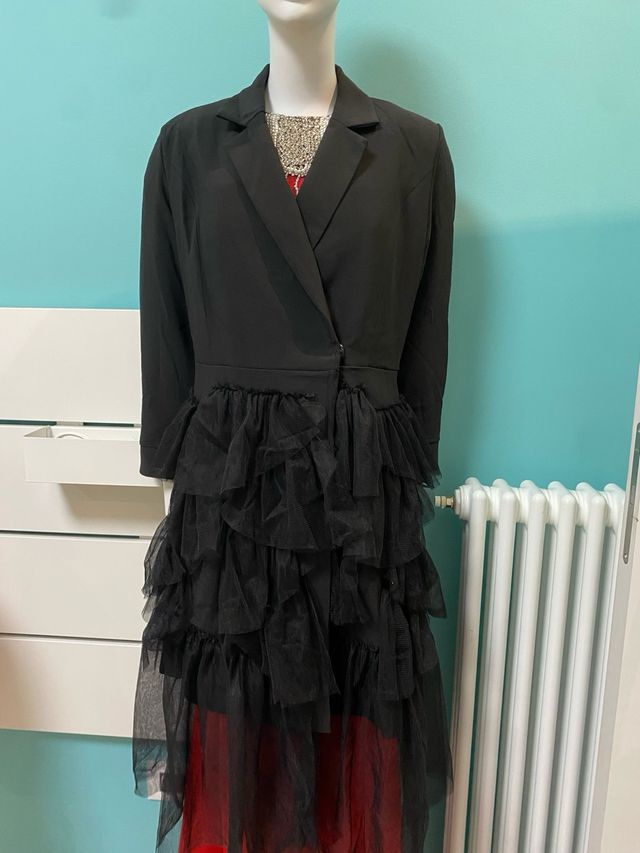 Giacca nera tulle