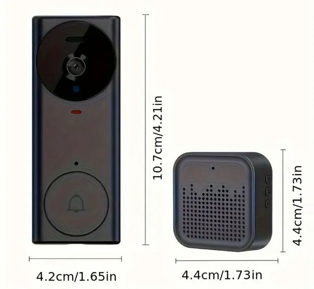 Cámara de timbre inalámbrica con visión nocturna