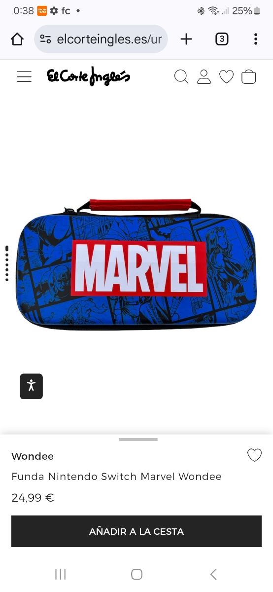 Funda switch MARVEL NUEVA