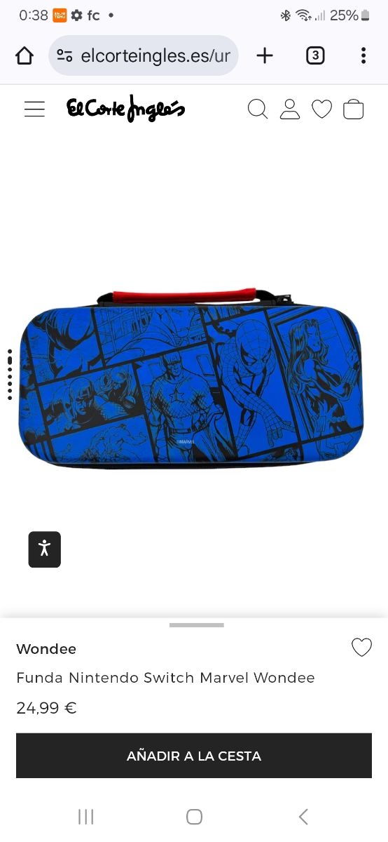 Funda switch MARVEL NUEVA