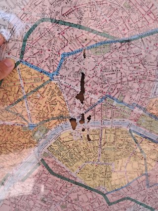Antiguo plano Paris año 1977 LeCONTE