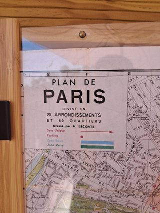 Antiguo plano Paris año 1977 LeCONTE