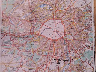 Antiguo plano Paris año 1977 LeCONTE