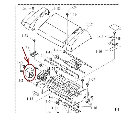 Motor ADF para Brother LE8688001