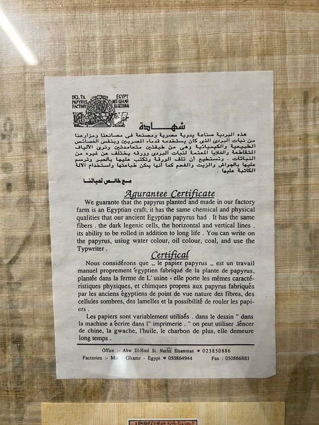 Cuadros papiro egipcio original