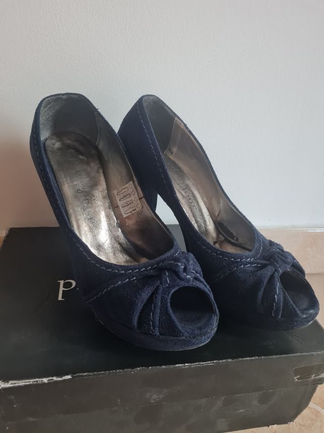 Scarpe con tacco scamosciate