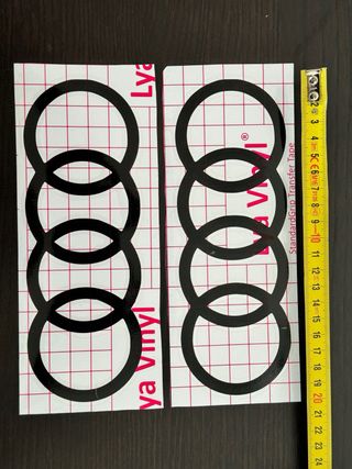 2x Audi Stickers Adesivi