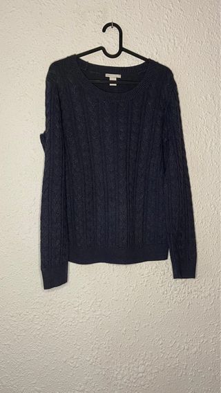 jersey punto azul marino de h&m mujer