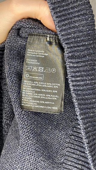 jersey punto azul marino de h&m mujer