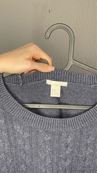 jersey punto azul marino de h&m mujer