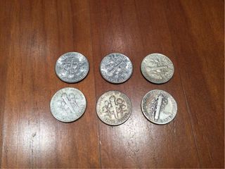 SEIS MONEDAS AMERICANAS ONE DIME