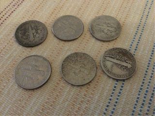 SEIS MONEDAS AMERICANAS ONE DIME