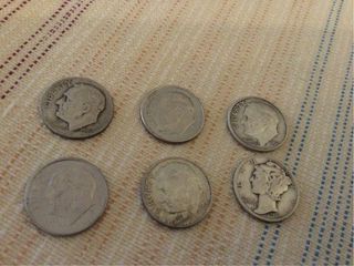 SEIS MONEDAS AMERICANAS ONE DIME