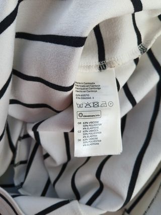 Vestido rayas H&M talla s