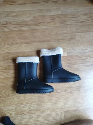 Botas de agua forradas negras Gioseppo t37
