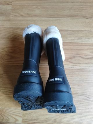 Botas de agua forradas negras Gioseppo t37