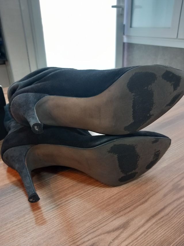 Botines ante negro/gris