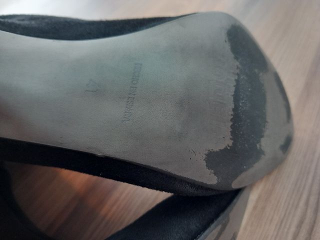 Botines ante negro/gris