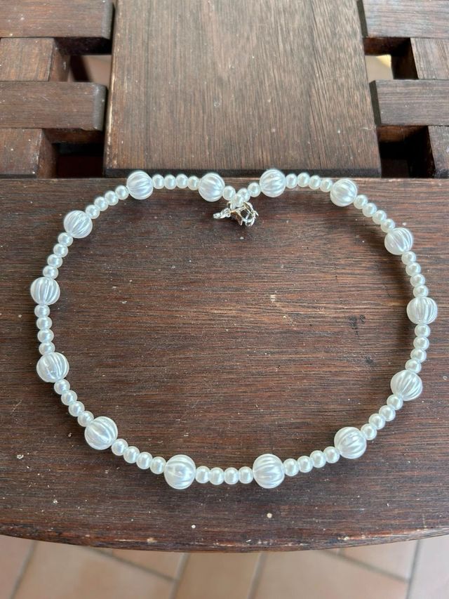 Collana perle bianche