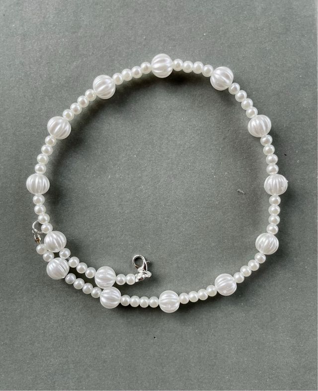 Collana perle bianche